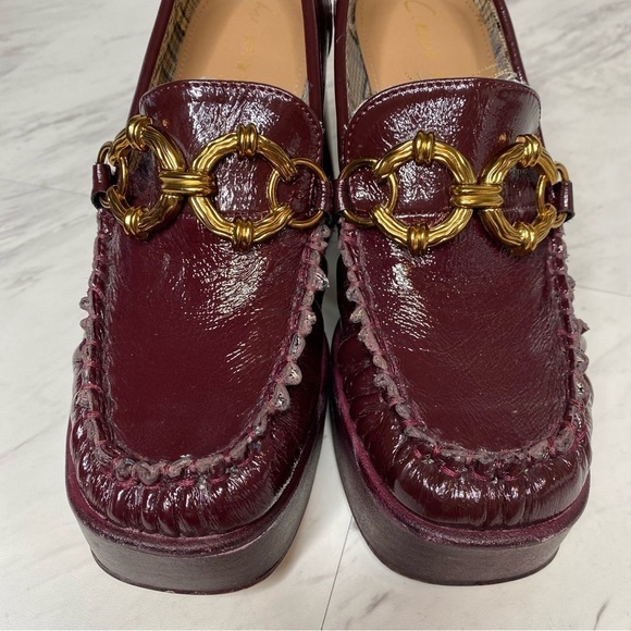 Circus Sam Edelman Susie Dark Burgundy Platform Loafer Pump 6M - Picture 9 of 15
